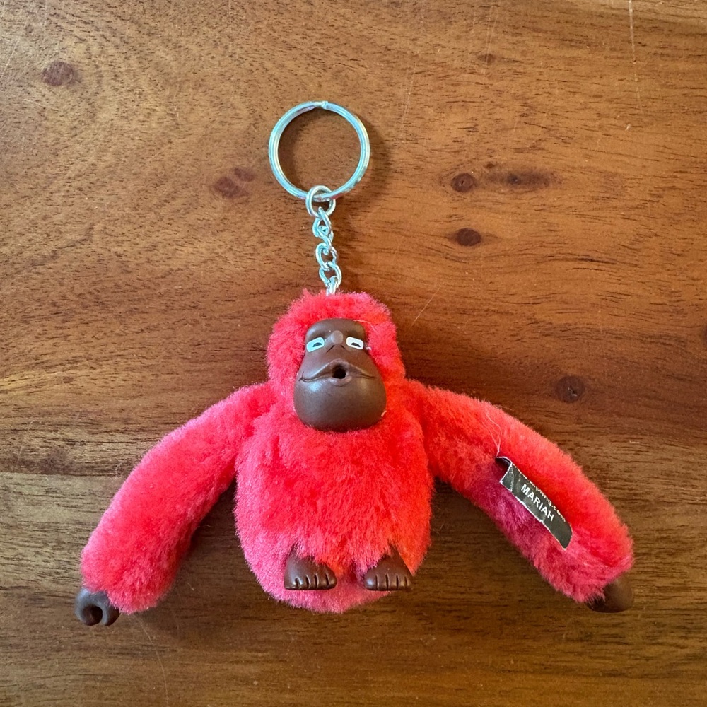 Kipling Large Monkey Keychain Coral Hot Pink Mariah Bag Charm